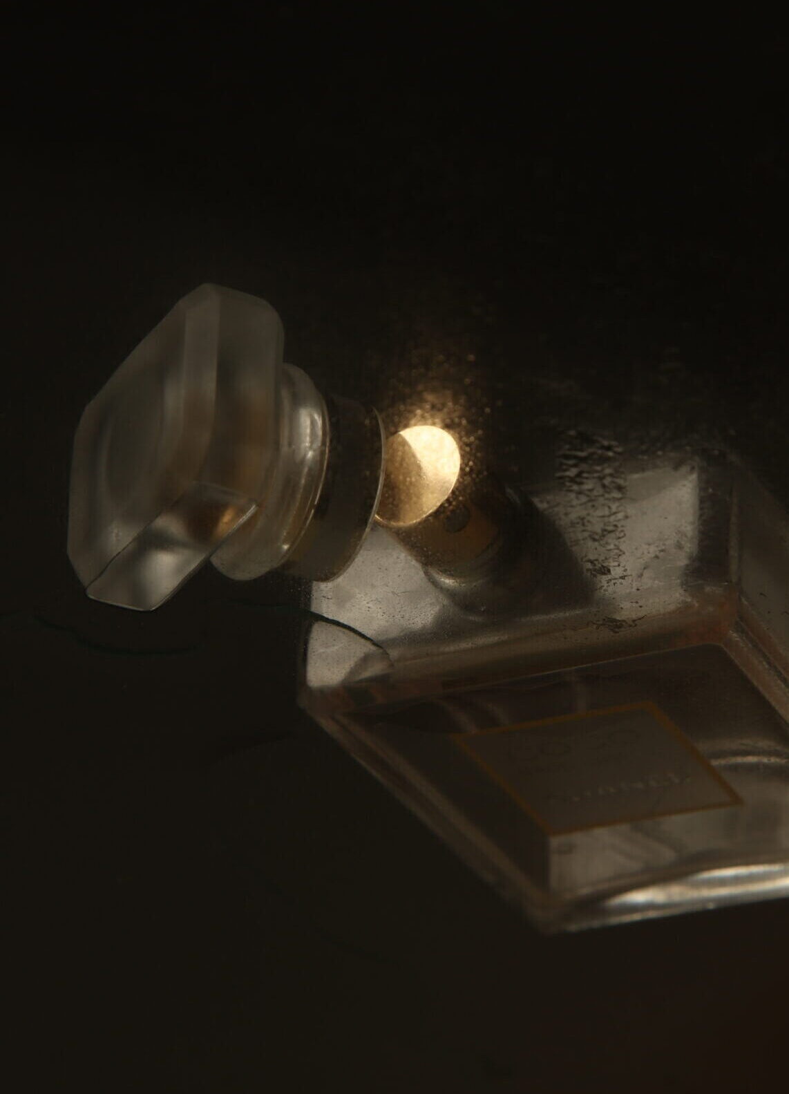 Spilled parfume A still life of a spilled parfume bottle