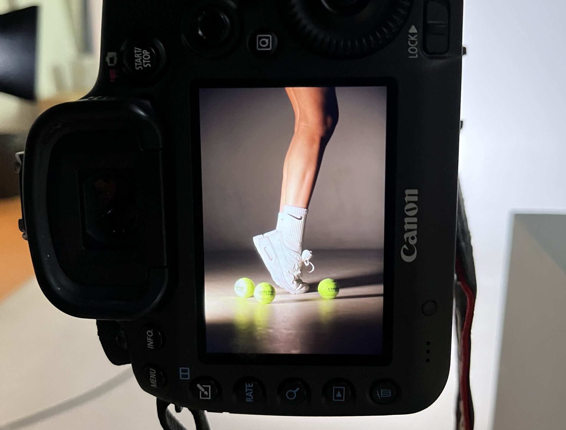 A picture taken of a photo on a camera